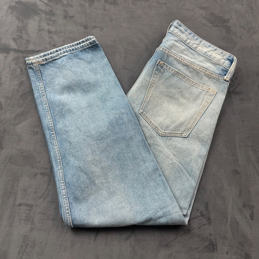 HM Loose Fit Light Wash Denim Jeans Mens 32x32 Wide Leg Baggy Blue